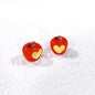 10pcs Kawaii 3D Red Apple Core Resin Charms Simulation Fruit Small Pendants Diy Crafts For Earring Keychain Jewelry Make