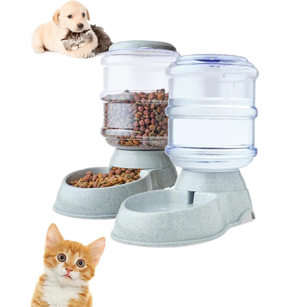 3.8L Large Capacity Pet Feeder Bowls Small Dog Food Bowl Automatic Water Dispenser Dog Cat Food Water Bowl Puppy Pet Accessories