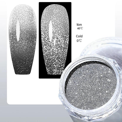 1Jar Silver/gold Holographic Nail Glitter Powder DIY Shiny Nail Glitter Dust Decoration UV Gel Nail Pigment Sequin Accessories 9