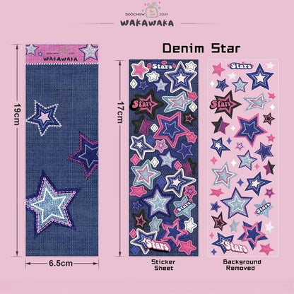 Korean Style Cute Journal stickers Hot KPOP Toploader Decoration Scrapbooking Material Kawaii Star Holographic Deco Seal