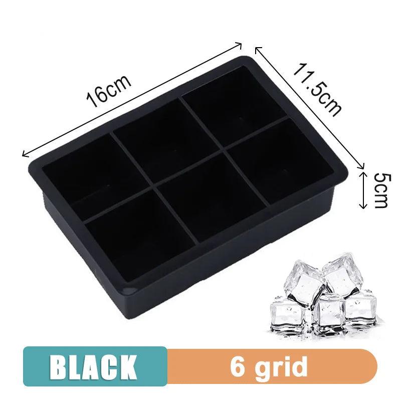 4/6/8/15 Grid Big Ice Tray Mold Giant Jumbo Large Food Grade Silicone Ice Cube Square Tray Mold DIY Ice Maker Ice Cube Tray