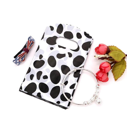 100Pcs/Lot "Thank You" Design Coffee Plastic Bag 9x15cm Jewelry Candy Gift Bag With Handles Small Plastic Packaging Bags