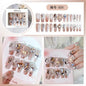 24pcs Luxury Handmade Nail Art Glossy Long Ballet Fake Nails Full Rhinestone Press On Nails Y2K False Nails For Women Girl Party