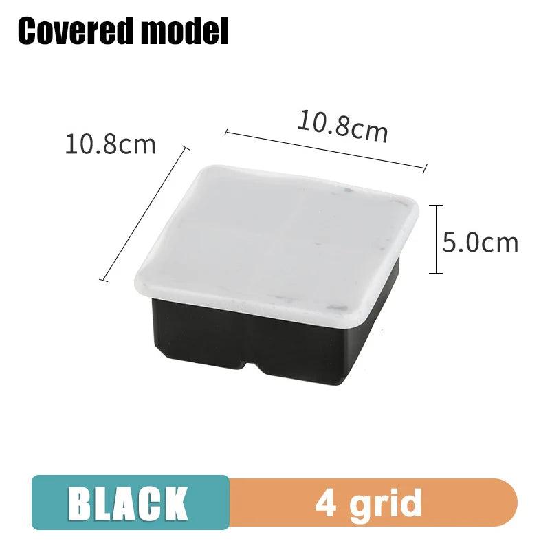 4/6/8/15 Grid Big Ice Tray Mold Giant Jumbo Large Food Grade Silicone Ice Cube Square Tray Mold DIY Ice Maker Ice Cube Tray