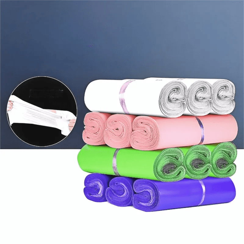 50Pcs/Pack Colorful Shipping Bags Opaque PE Plastic Express Envelope Storage Mailing Bags Self Adhesive Seal Courier Bag