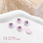 5pcs Pink Black Heart Star Flower 3D Nail Charms Y2K Style Inlaid Rhinestone Nail Jewelry Parts Nail Art Decoration