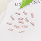 10pcs Mini Ballet Bowknot Nail Charms 3D White Pink Pearl Alloy Kawaii Bow-Tie Press on Nails DIY Ballet Bow Nail Art Decoration