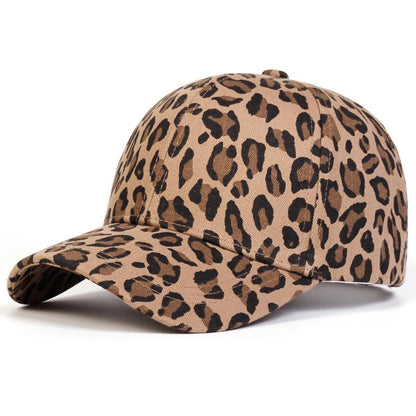 Unisex Leopard Print Baseball Caps Spring Autumn Outdoor Adjustable Casual Hats Sunscreen Hat