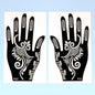 2pcs Henna Tattoo Stencils Templates For Women Temporary Tattoo Indian Fashion Flower Wedding Tattoo Supplies For DIY Body Art