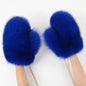 2024 New Brand Girl Fashion Luxury Real Fox Fur Glove Winter Women Natural Real Fox Fur Gloves Warm 100% Genuine Fox Fur Mittens