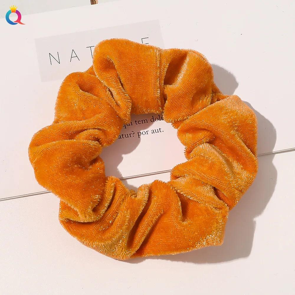 Winter Warm Soft Hair Scrunchies for Women Girls Cute Velvet Elastic Hair Band Multicolor Rubber Band Hair Loop Hair Accessories