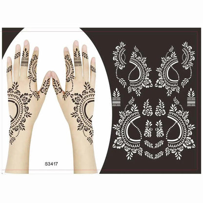 Reusable Temporary Henna Tattoo Stencil Arm Sleeve Mehndi Stencils Designs Painting Template DIY Tattoo Supplies