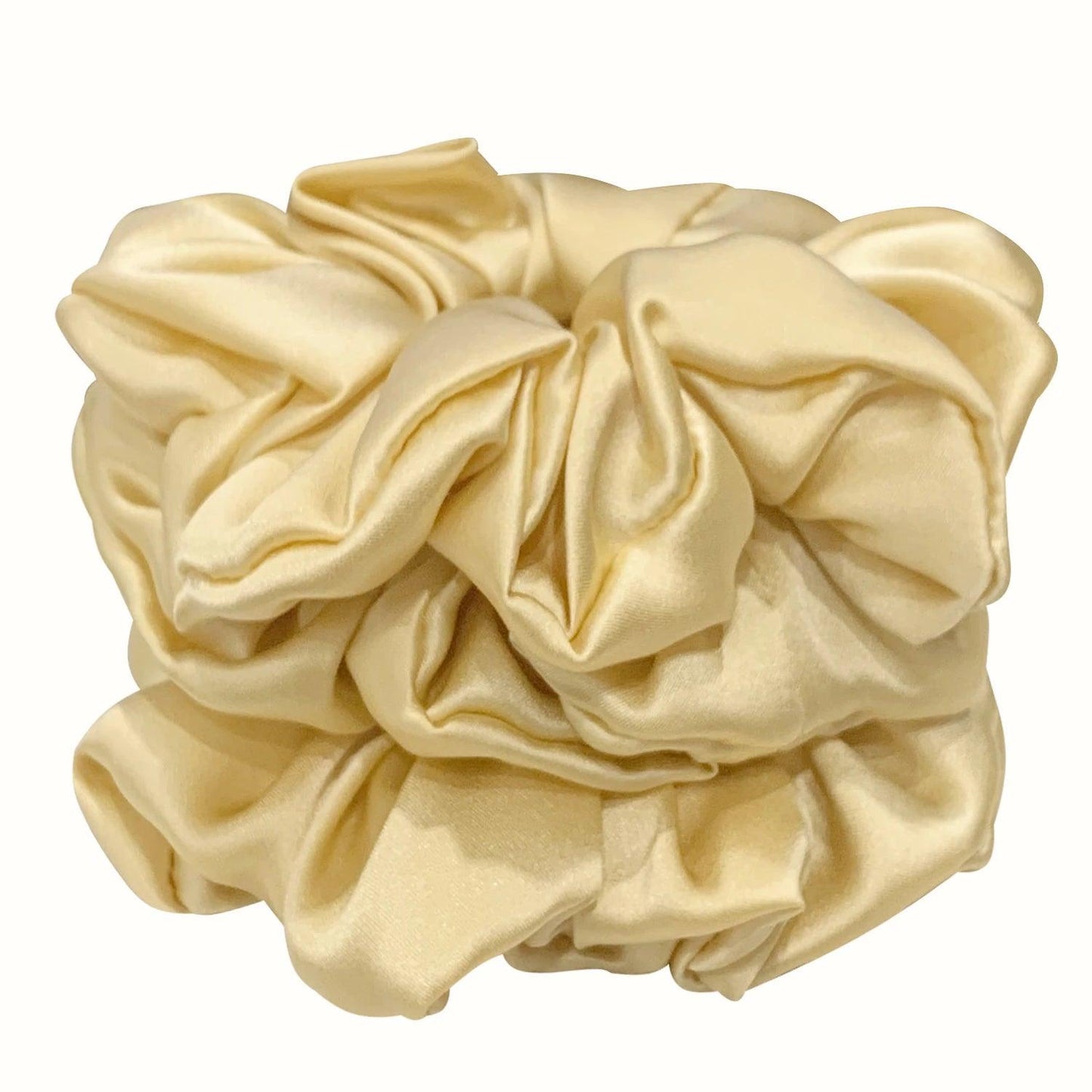 3PCS 100% Pure Mulberry Silk Hair Scrunchie Handmade Hairbands Women Girl Hair Accessories Pure Color Natural HairTies