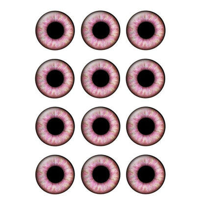 24pcs/bag 14mm Purple Pupil Eyes Chips Suitable for Blythe Doll Glass Cabochons DIY Accessories Bulk Items Wholesale H216