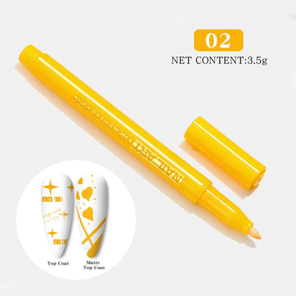 Nail Art Drawing Graffiti Pen Waterproof Painting Liner Brush DIY 3D Abstract Lines Fine Details Flower Leaf Nail Manicure Tools