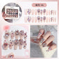 24pcs Luxury Handmade Nail Art Glossy Long Ballet Fake Nails Full Rhinestone Press On Nails Y2K False Nails For Women Girl Party