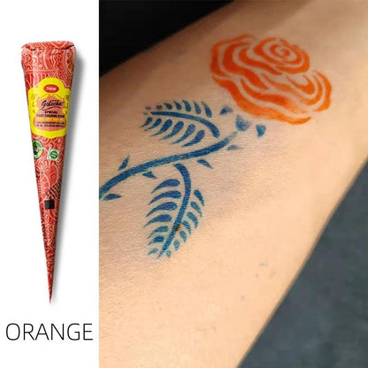 25g Multi Colors GOLECHA Cones Indian Henna Tattoo Paste For Temporary Tattoos Hand Painted Body Art Sticker Mehndi Pigment