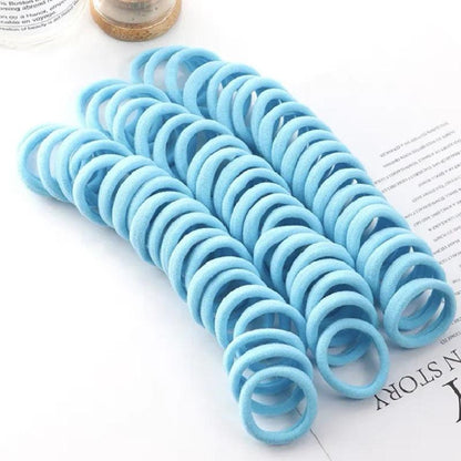 50/100PCS New Color Nylon Elastic Hair Tie 5CM Rubber Band for Women Men Thin Hairbands Ponytail Holder Hair Accessories