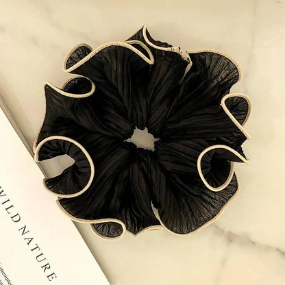 2022 Korean Retro Wrinkle Chiffon Scrunchies for Women Girls Sweet Temperament Fashion Exaggerated Hair Band Hair Accessories