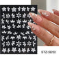 5D Belt Nail Sticker Summer Nail Art Decals Flowers White Daisy 3D Manicure Nail Gel Self Adhesive Stickers Designs Decorations