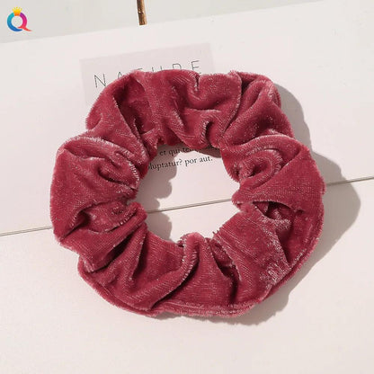 Winter Warm Soft Hair Scrunchies for Women Girls Cute Velvet Elastic Hair Band Multicolor Rubber Band Hair Loop Hair Accessories