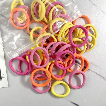 20/50PCS/Set Hair Bands for Women Girl Basic Hair Rubber Ties Ropes 4cm Simple Elastic Headband Hair Accessories Ponytail Holder