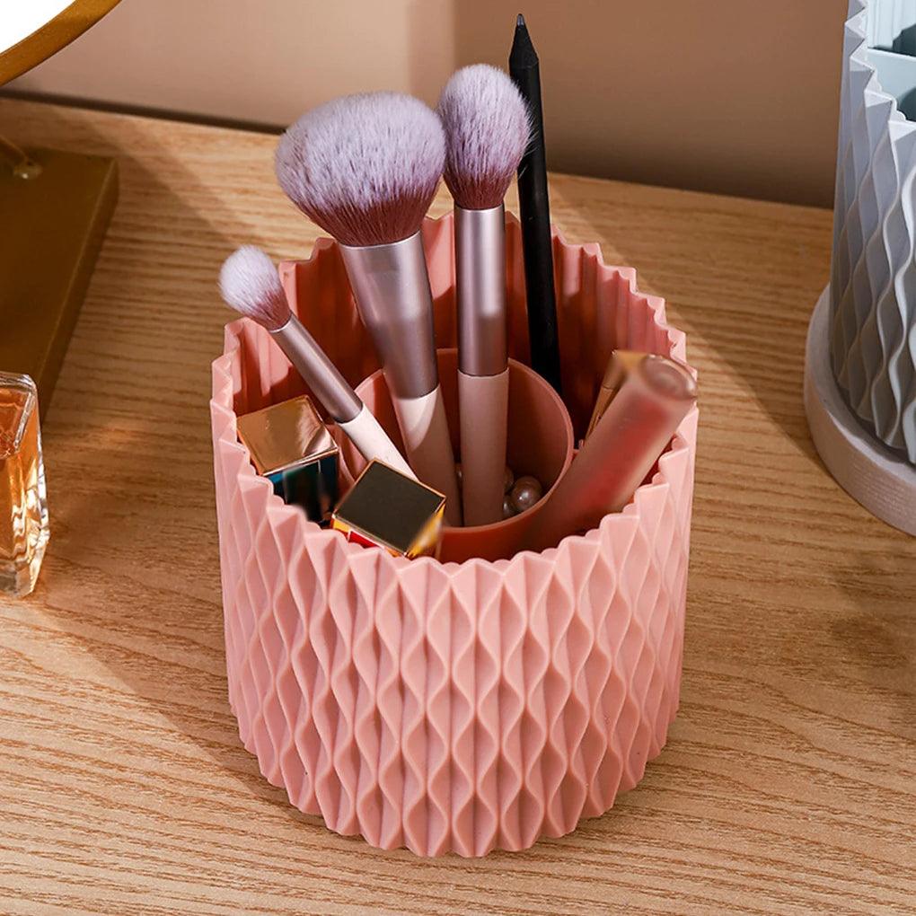 New Rotating Makeup Brush Cup Holder Storage Box Organizer Multi-functional Desktop Eyebrow Pencil Makeup Brush Organizer Holder