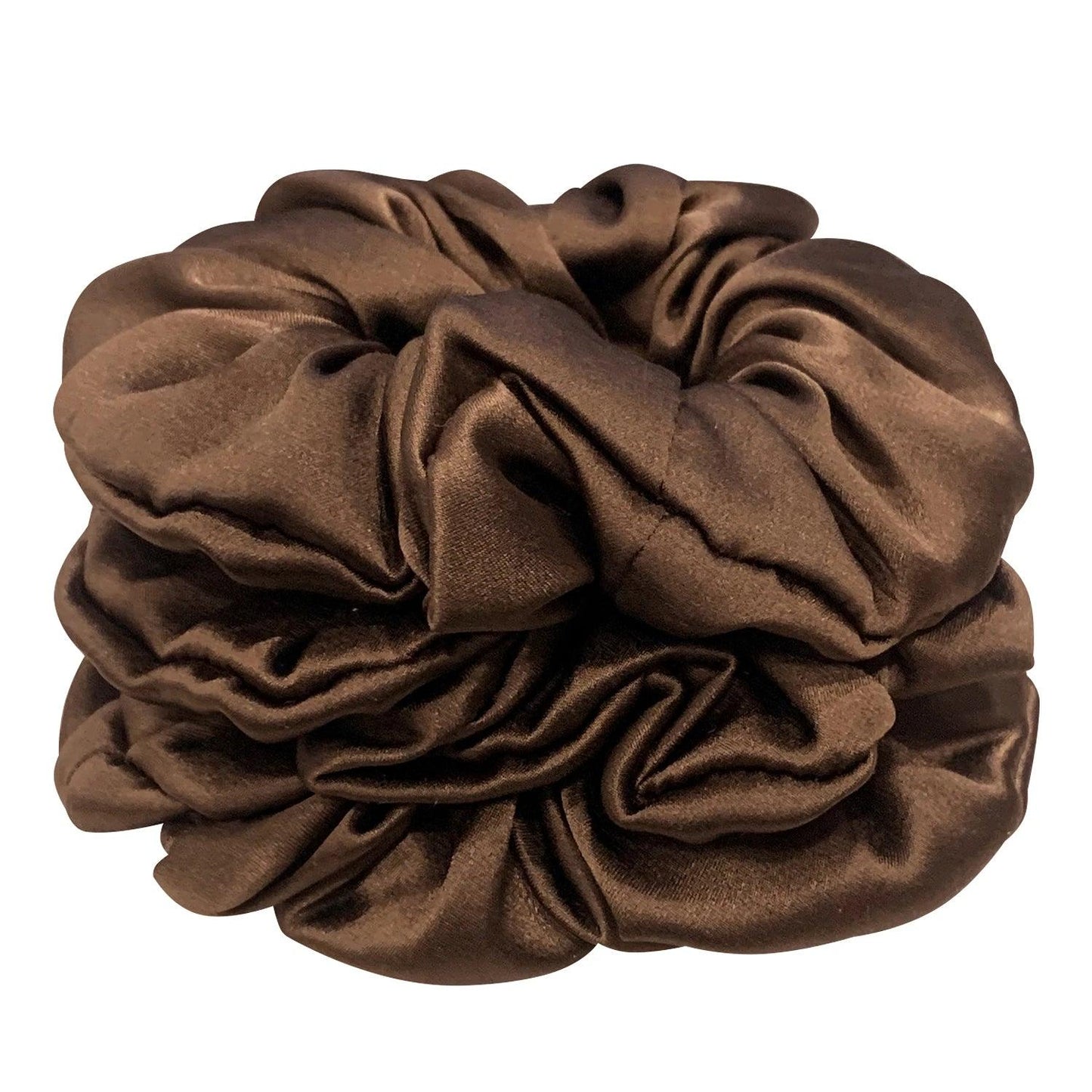 3PCS 100% Pure Mulberry Silk Hair Scrunchie Handmade Hairbands Women Girl Hair Accessories Pure Color Natural HairTies