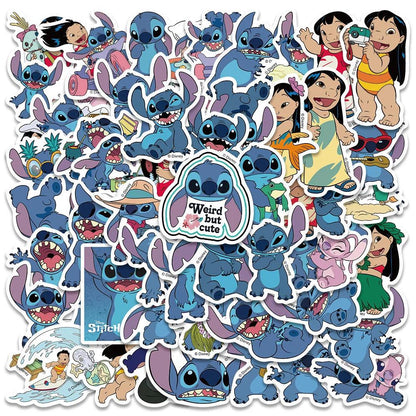 10/50/100pcs Disney Mix Cute Cartoon Micky Princess Stickers Graffiti Decal Laptop Luggage Skateboard Waterproof Sticker Kid Toy