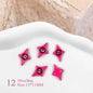 5pcs Pink Black Heart Star Flower 3D Nail Charms Y2K Style Inlaid Rhinestone Nail Jewelry Parts Nail Art Decoration