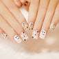 24pcs Artificial Acrylic Nail Art Fake Nails Full Coverage Removable Press on Nails Halloween Pumpkin Skull Moon False Nail Tip