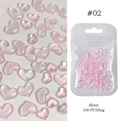 Aurora Irregular Crystal Rhinestones Nail Charm Mixed-Size Resin Flatback Jewelry Gems Stone Parts Manicure Nail Art Decorations