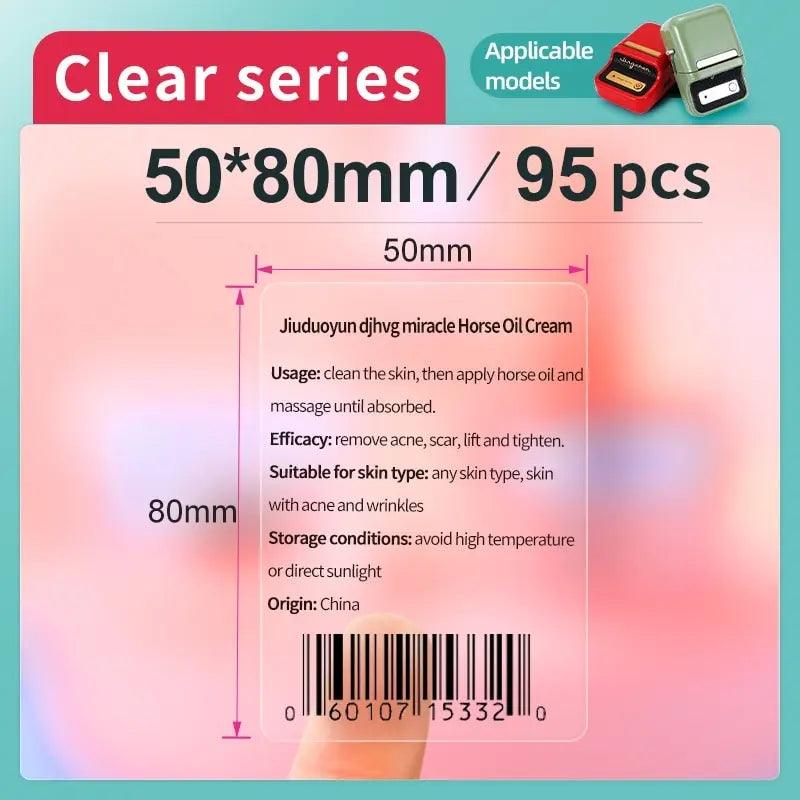 Niimbot Transparent Self-adhesive Label Paper For Mini Portable Thermal Printer Round Sticker For B1 B21 Niimbot Paper Labels