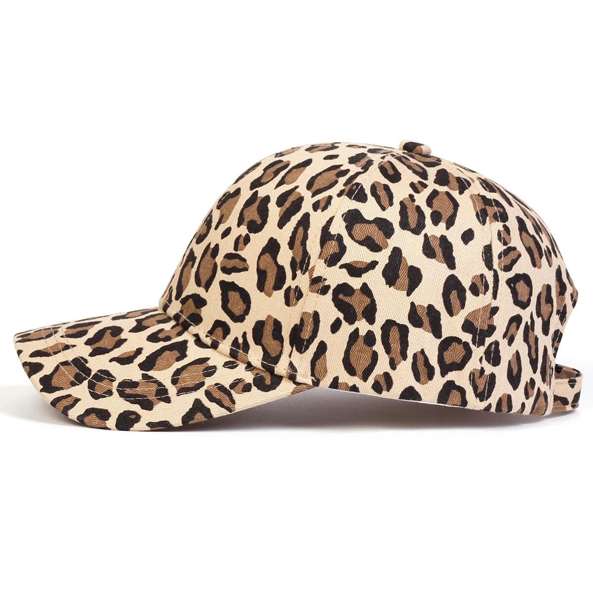 Unisex Leopard Print Baseball Caps Spring Autumn Outdoor Adjustable Casual Hats Sunscreen Hat