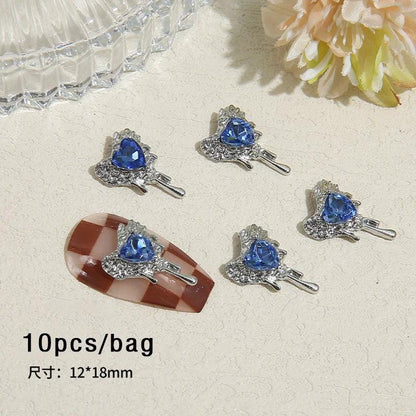 3D Halloween Evil Eye Design Nail Charm Fashionable Mixed Color Eyes Decorations Gems Glitter Acrylic DIY Shinning Jewelry