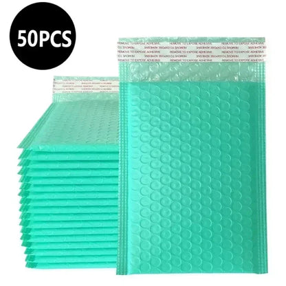 50 Pcs Multi Colors Delivery Package Packaging Small Business Supplies Envelopes Shipping Packages Bubble Envelope Packing Bag