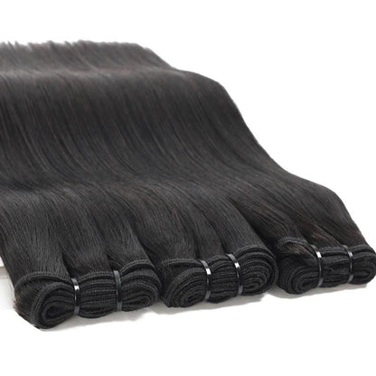 Maxhair Raw Virgin Human Hair Double Drawn Bundles With Clourse 10"-20" Natural Color 3/4pcs Human Hair Extensions Free Shipping