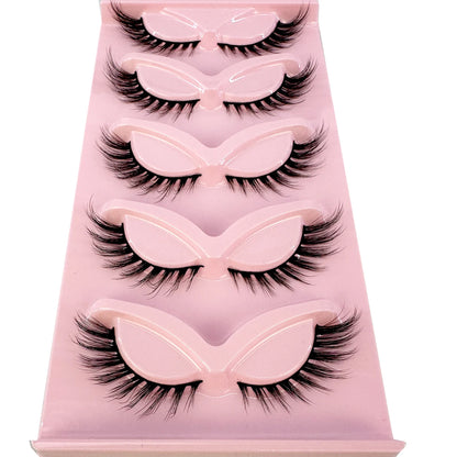 New Cat Eye Lashes Mink Eyelashes 3D Curl Winged Natural Realistic Messy End Eye Elongated Thick False Eyelashes Soft Fake Lashe