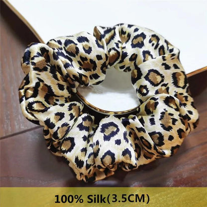 Heavyweight 100% Pure Silk Handmade Hair Scrunchies For Women Fashion Hair Ties Soft Hairbands New Girls Hair Accessoires