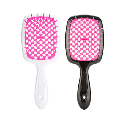 2pcs/set Wide Teeth Air Cushion Comb Massage Wet Dry Comb Demelante Brush Hollow Combs расчески Salon Barber Hair Brushes Kit