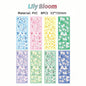 8 Sheets Kawaii Korean Lily Hologram Stickers - Decorate Kpop Toploaders Scrapbook Journals With Cute Shiny Floral Decals