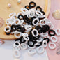 100PCS Box Mini Candy Colors Cute Girls Elastic Hair Ties Baby Small Hairbands Soft Cotton Ponytail Holder Hair Accessoires