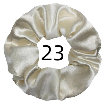 5/1pc Accessoires Women Girls Silky Satin Hair Scrunchies Solid Stretch Elastic Simple Elegant Rubber Band Ponytail Tie low cost