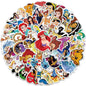 10/50/100pcs Disney Mix Cute Cartoon Micky Princess Stickers Graffiti Decal Laptop Luggage Skateboard Waterproof Sticker Kid Toy