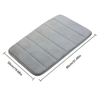 1pc 50*80cm Bathroom Anti-skid Mat, Quick Water Absorption, Dry Machine Washing, Memory Cotton, Toilet Mat, Soft