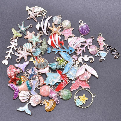 New Kawaii 10PCS/Lot Bulk Random Mix 4 Color Dripping Oil Alloy Pendant Enamel Charms For Jewelry Women DIY Handmade Accessories