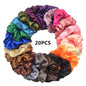 25/10//6pcs Satin Scrunchies Girls Elastic Hair Band Ponytail Holder Ties Rubber Bands Fashion Women Accessories Solid Scrunchy