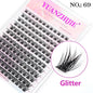 YUANZHIJIE DIY 120 PCS Cluster Lashes 3D Natural Bunch 8-16mm D Curl Segmented Beam Individual Mink Tufted Eyelash Fine Lash Tip