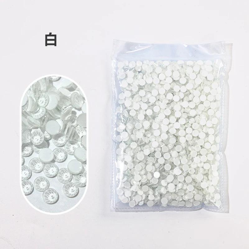 All Size Glass Noctilucent Fluorescence Crystal Neon Non Hot Fix Rhinestones FlatBack Strass Fabric Garment Nail Art Decorations - HighGloss Shop