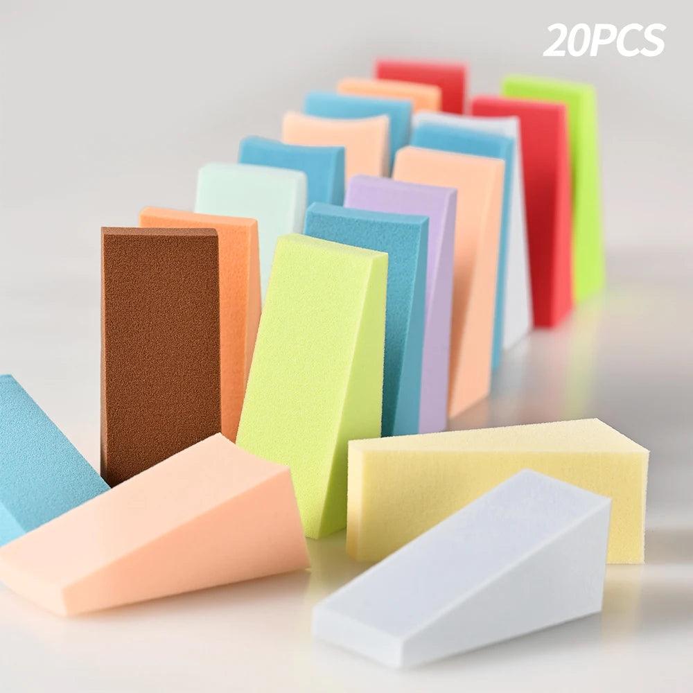 20/50Pcs Soft Nail Sponges for Ombre White Square Triangle Soft Sponge Nail Brush Gradient Makeup Sponge Manicure Nail Art Tools